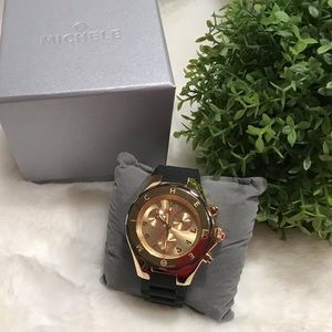 MICHELE Black/Gold Watch Mww12f000034